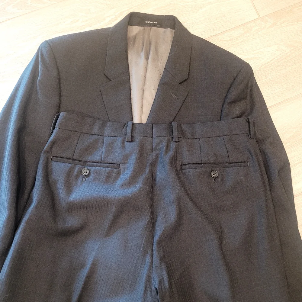 Calvin Klein Men's Pin Stripe Two Button Formal Suit - Picture 11 of 16